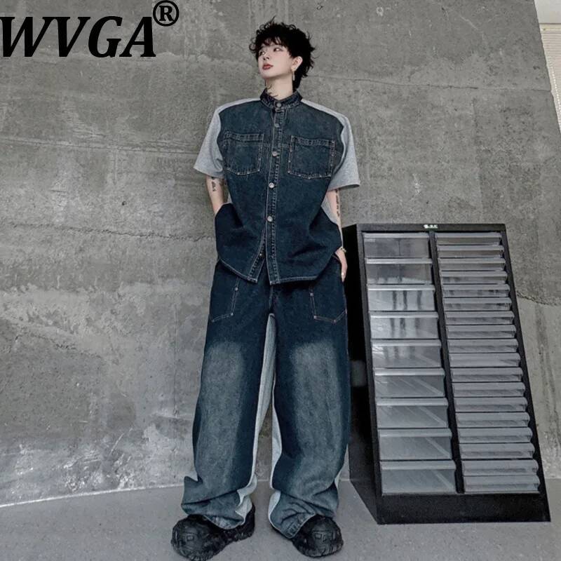 Jeans - WVGA 2026 夏新作 メンズ スタンドカラー カラーブロック