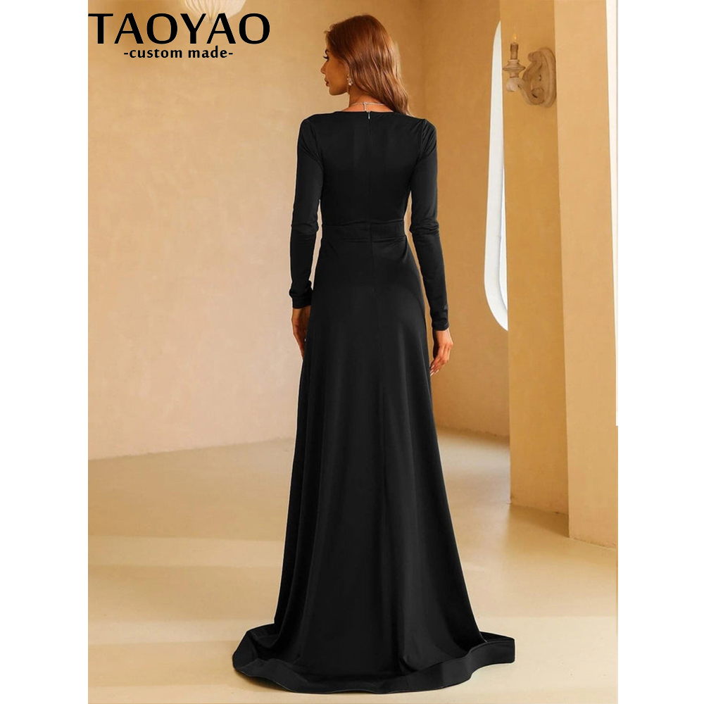 Taoyao-女性のためのカスタマイズされたイブニングドレス - Elegant Satin Evening Gown Split のレビューと価格