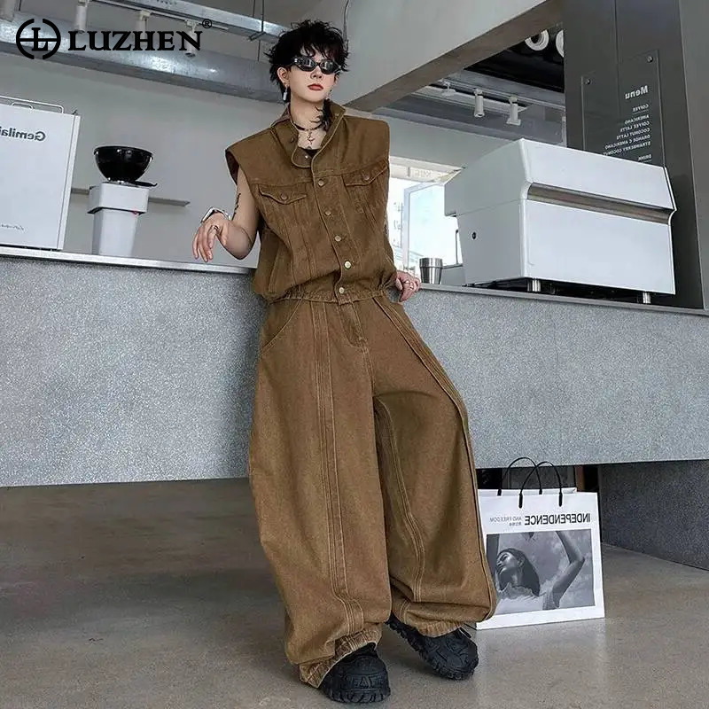 LUZHEN デニム 2026 サマーデコレーション 無地  - Jeans のレビューと価格