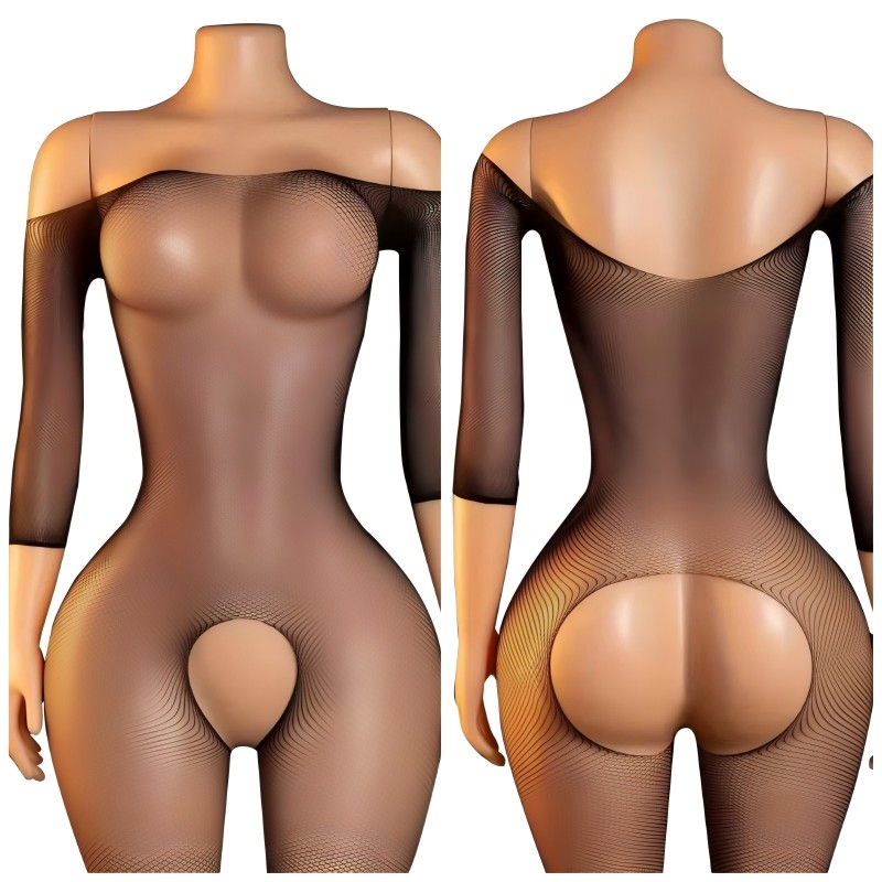 セクシーなクロッチレスタイツ、女性用ハイフィッシュネットブラ - Lingerie のレビューと価格