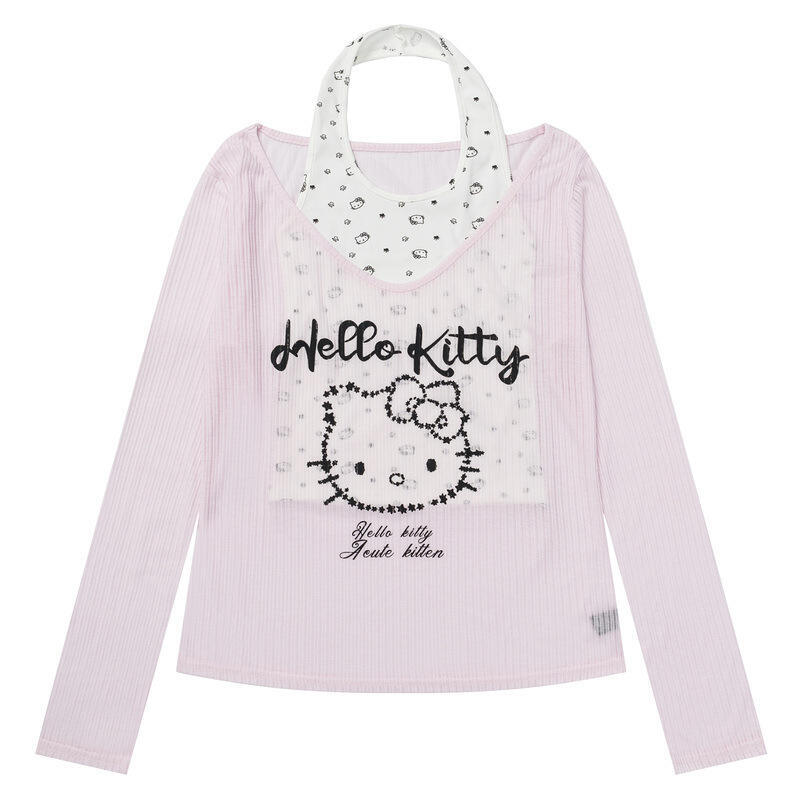 タンクトップ ホルターネック 長袖 Tシャツ ハローキティ  - Blouses のレビューと価格