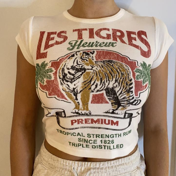 Y2KグラフィックベビーTシャツ レディース ティーンガール - Y2K Graphic Baby Tee Crop のレビューと価格
