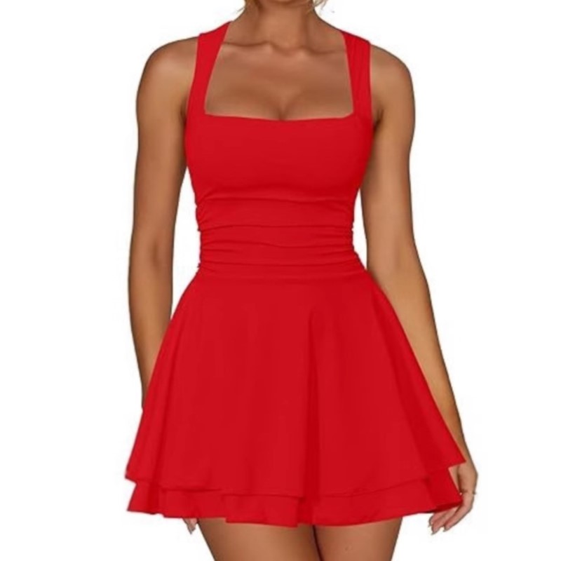 2026年夏 ミニプロム レディースドレス 新作 エレガント - Y2K Backless Halter Mini Dress のレビューと価格