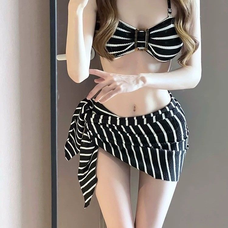 レディース水着 2026 夏休み水着 ストライプ柄 ツーピー - Swimwear のレビューと価格