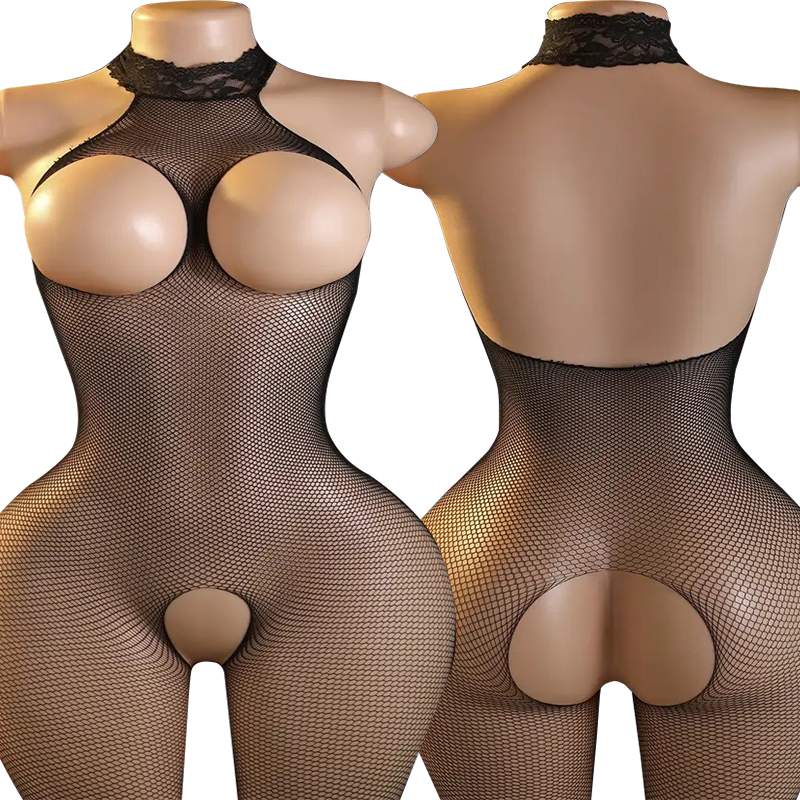 セクシーランジェリーセット、フィッシュネットボディスーツ、女 - Lingerie のレビューと価格