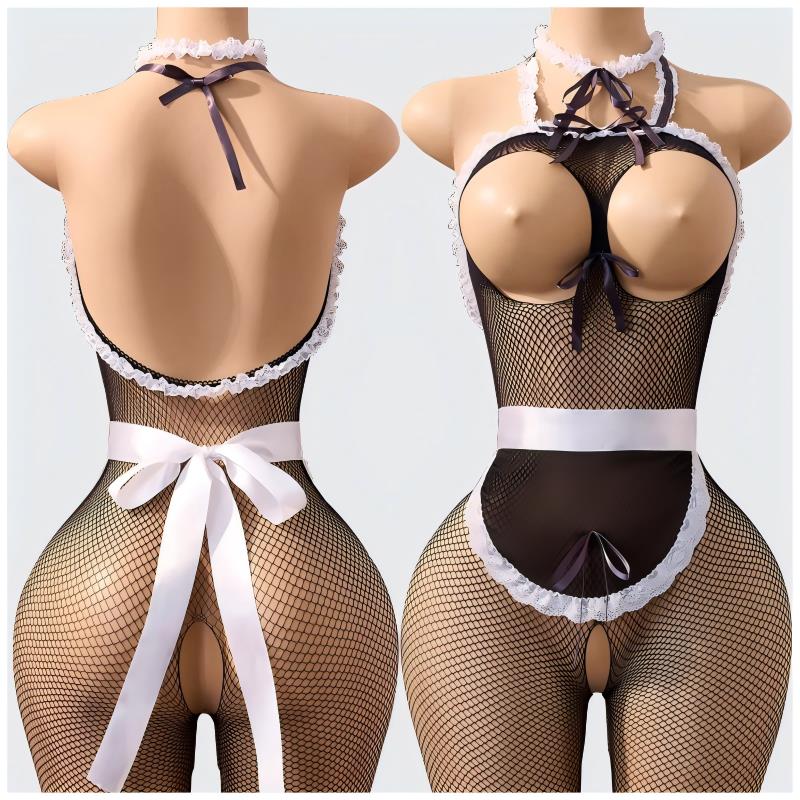 セクシーランジェリーセット、フィッシュネットボディスーツ、女 - Lingerie のレビューと価格
