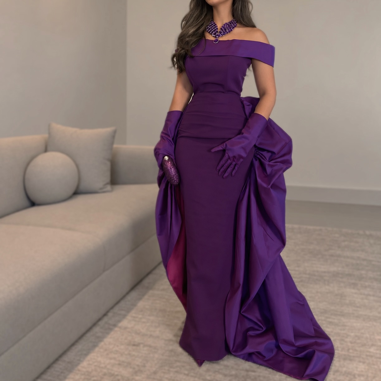 オーダーメイドのセクシーなサテン製イブニングドレス。女性用、 - Elegant Satin Evening Gown Split のレビューと価格