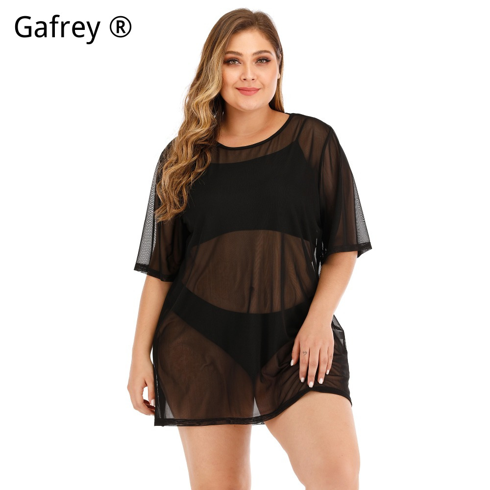 プラスサイズセクシーメッシュビーチドレス2026新作シースル - Sexy Mesh Sheer Bodycon Dress のレビューと価格