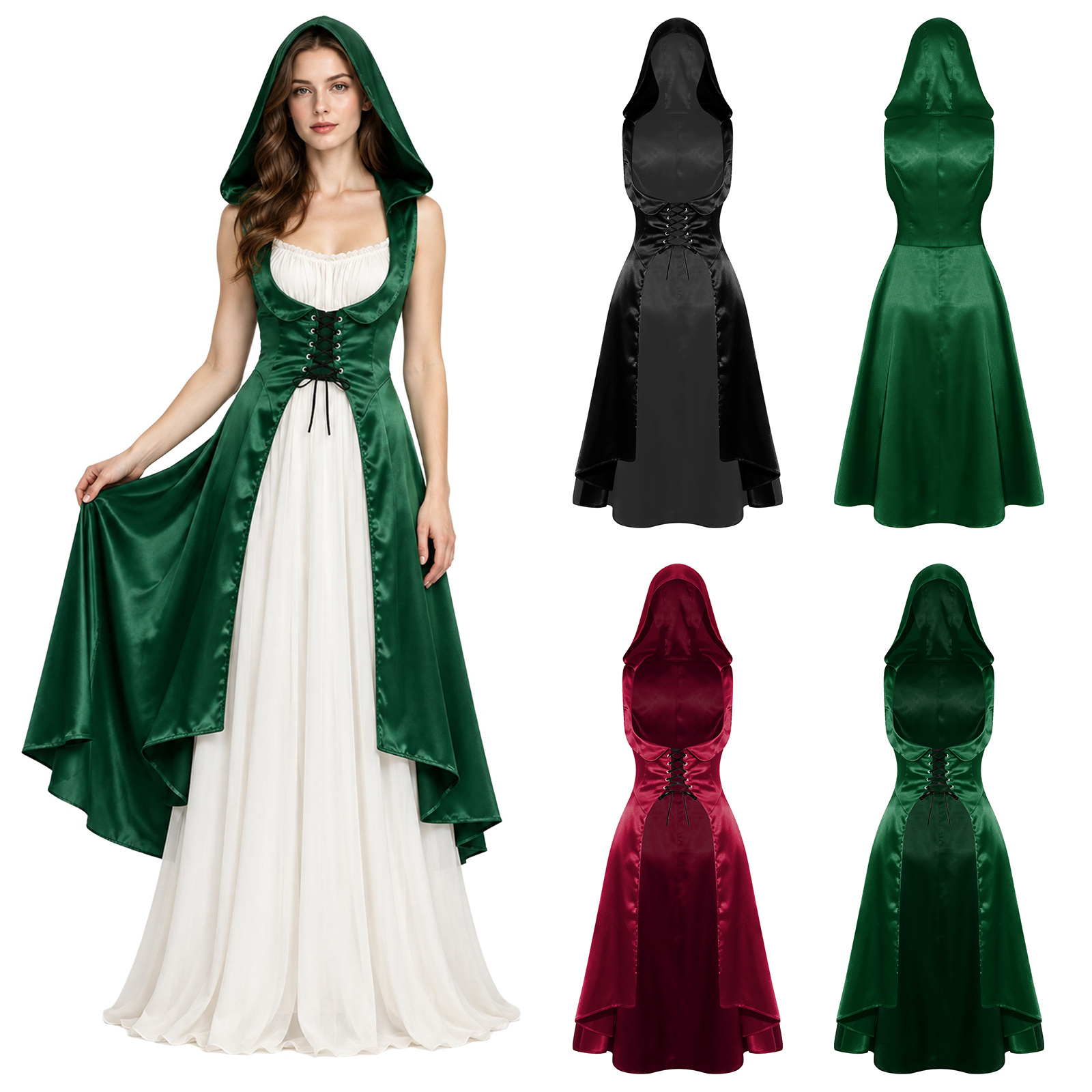 レディース・ルネサンス衣装、ハロウィーン衣装、中世風ヴィンテ - Dresses のレビューと価格
